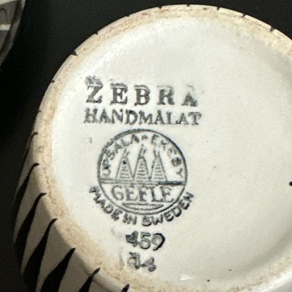 Gefle Upsala Ekeby zebra cup and saucer from Sweden Vintage very Rare - Picture 2 of 13